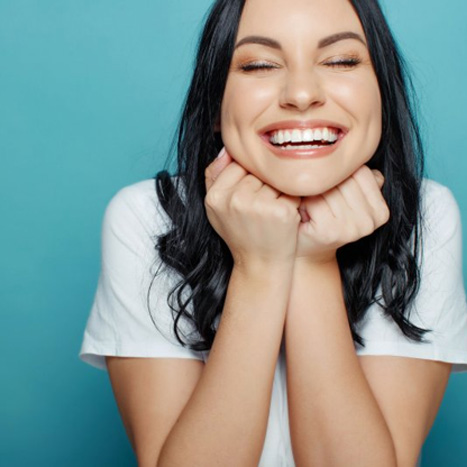 Lady smiles radiantly