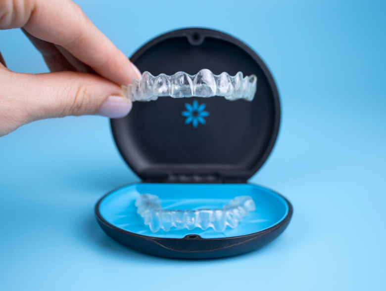Invisalign clear aligner in case